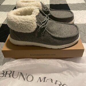Bruno Marc Women's Ankle Fur Lace-up Warm Boots NIB